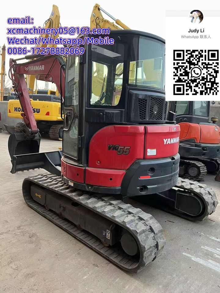 2023 Yanmar VIO55 mini excavator, front three-quarter view 2023 Yanmar VIO55 mini excavator, front three-quarter view