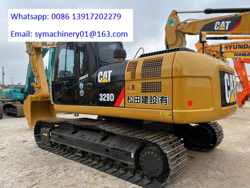 2023 Caterpillar 329D crawler excavator, rear three-quarter view 2023 Caterpillar 329D crawler excavator, rear three-quarter view