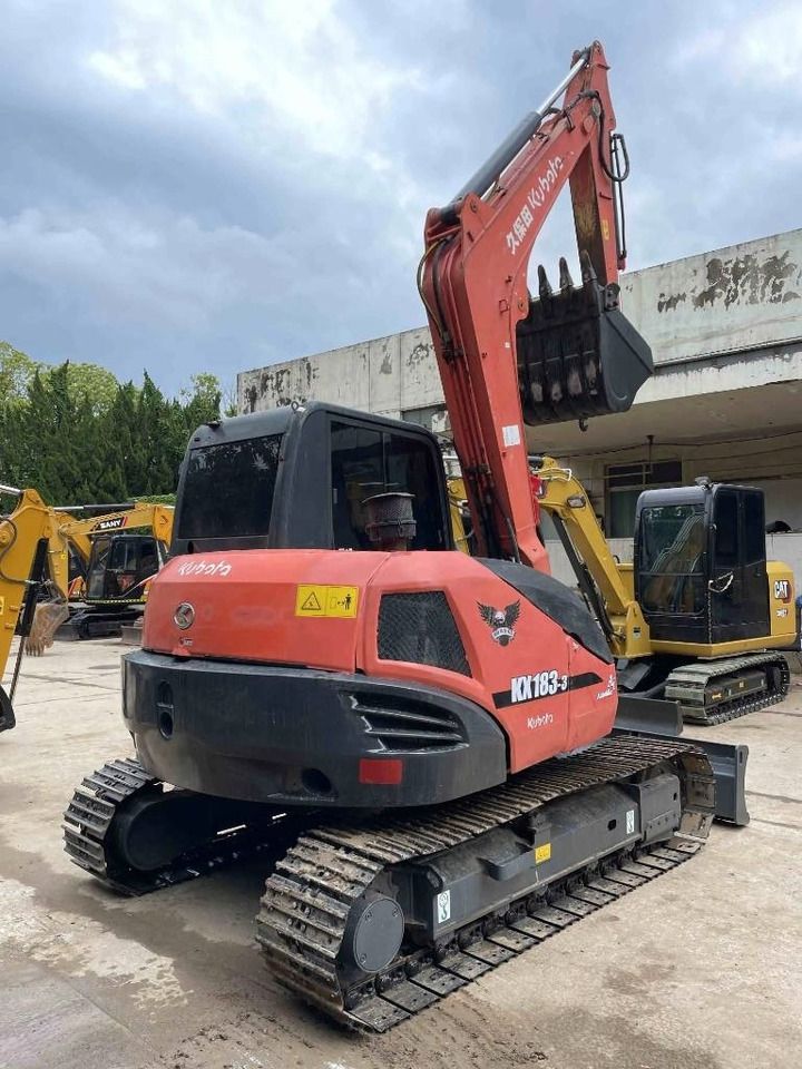 2023 Kubota KX183-3 mini excavator, rear three-quarter view
