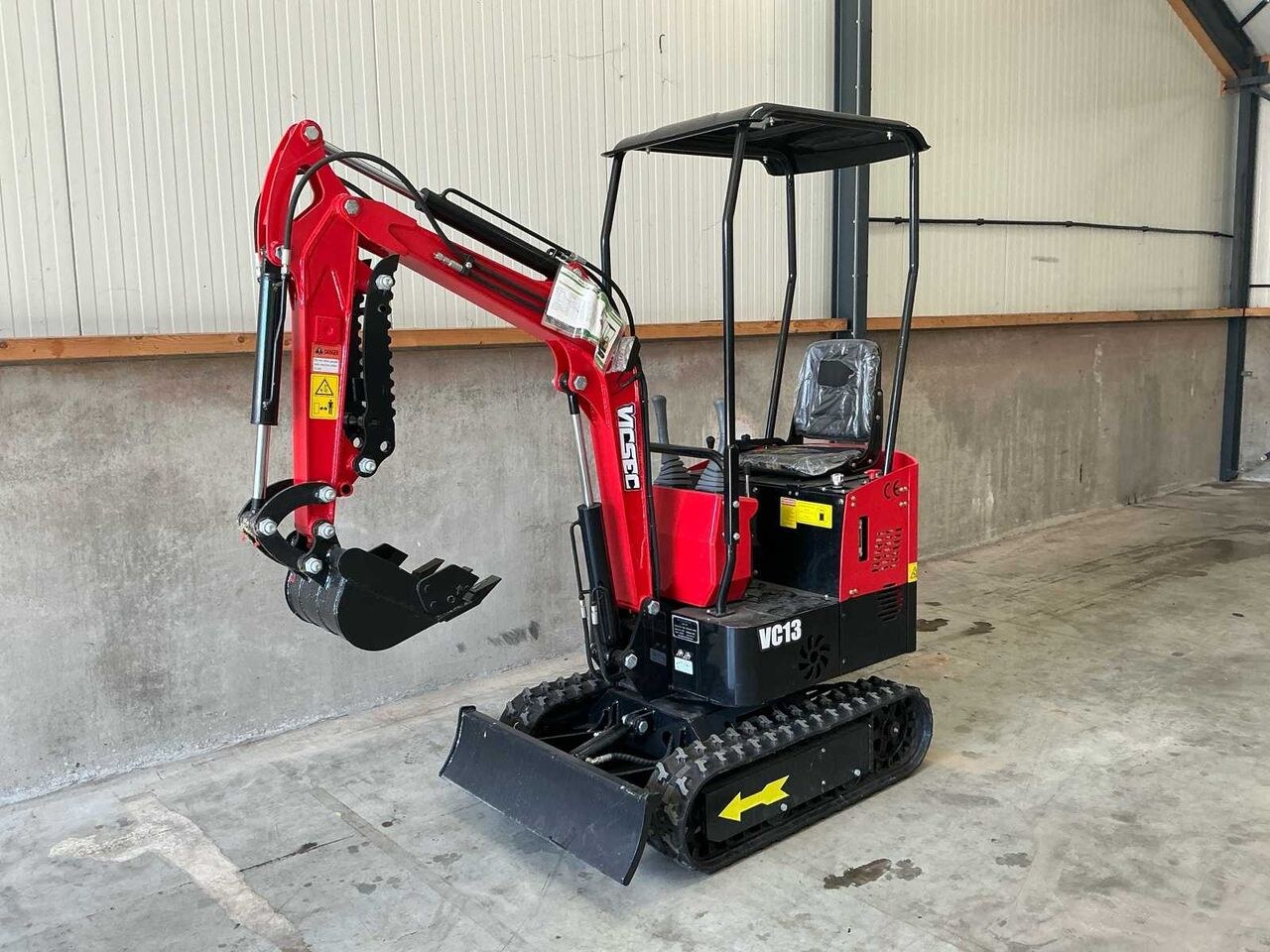 2025 Vicsec VC13 mini excavator, front three-quarter view 2025 Vicsec VC13 mini excavator, front three-quarter view