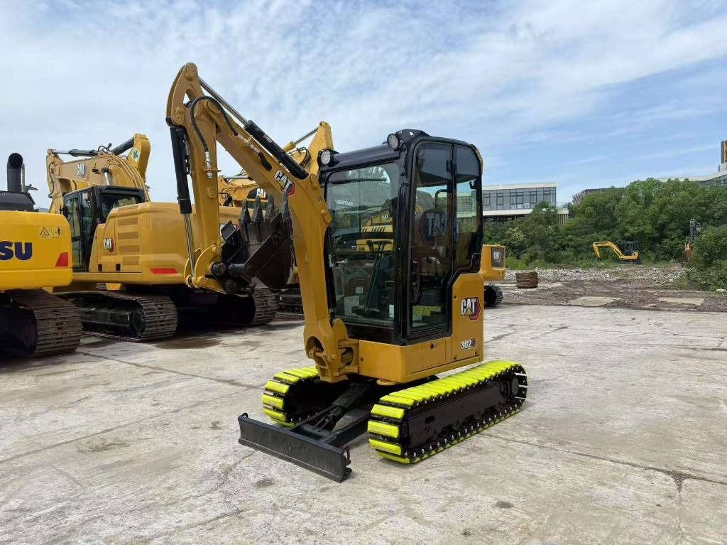 2023 Caterpillar 302CR mini excavator, front three-quarter view 2023 Caterpillar 302CR mini excavator, front three-quarter view