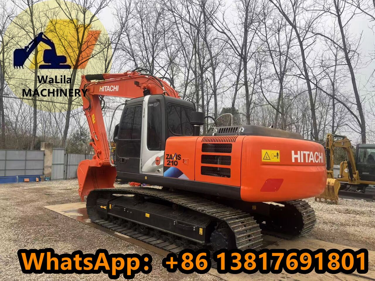 2024 Hitachi Zaxis 210 crawler excavator, rear three-quarter view 2024 Hitachi Zaxis 210 crawler excavator, rear three-quarter view