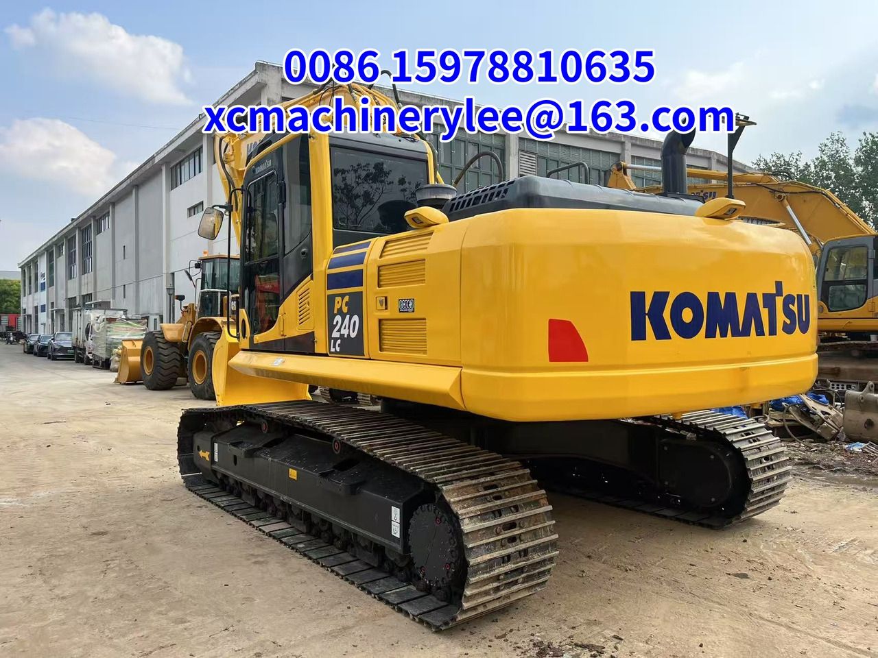 2024 Komatsu PC240 LC crawler excavator, rear three-quarter view 2024 Komatsu PC240 LC crawler excavator, rear three-quarter view
