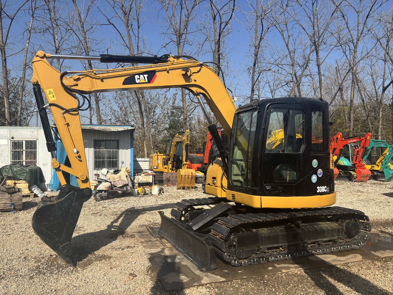 2020 Caterpillar 308C CR mini excavator, side profile view