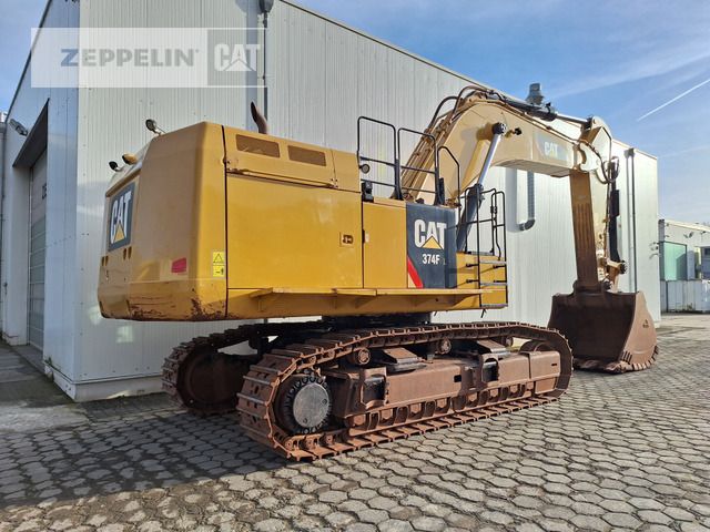 2020 Caterpillar 374FL crawler excavator, rear three-quarter view 2020 Caterpillar 374FL crawler excavator, rear three-quarter view