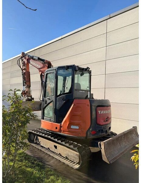 2013 Hitachi ZX65USB-5A CLR mini excavator, rear three-quarter view