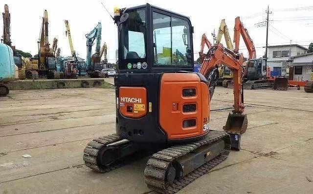 2025 Hitachi 30 ZX30 crawler excavator, rear three-quarter view 2025 Hitachi 30 ZX30 crawler excavator, rear three-quarter view