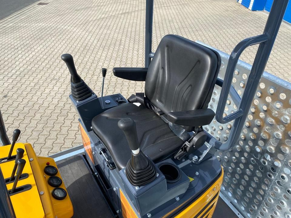 Berger Kraus BK1250JS mini excavator operator station view Berger Kraus BK1250JS mini excavator operator station view