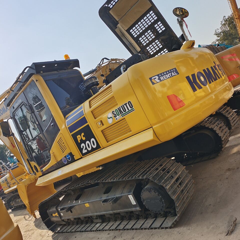 2023 Komatsu PC200-6 crawler excavator, rear three-quarter view