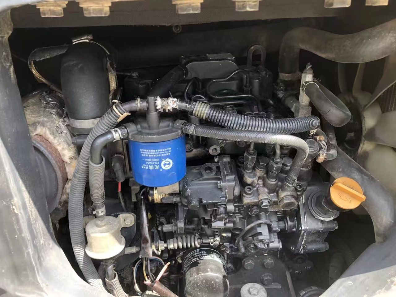 2024 Komatsu PC30MR mini excavator engine compartment view