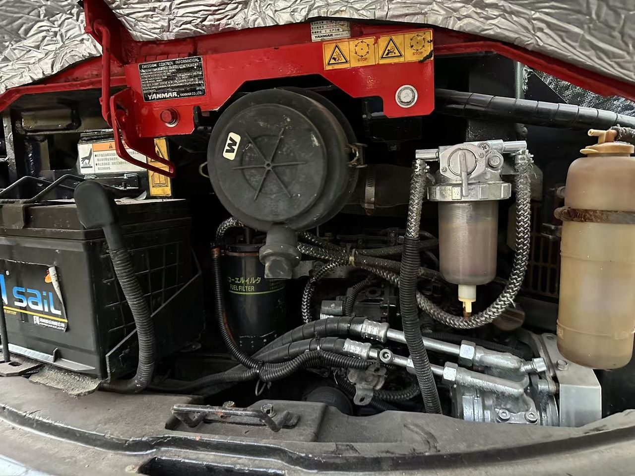 2015 Yanmar VIO55-5B mini excavator engine compartment view 2015 Yanmar VIO55-5B mini excavator engine compartment view