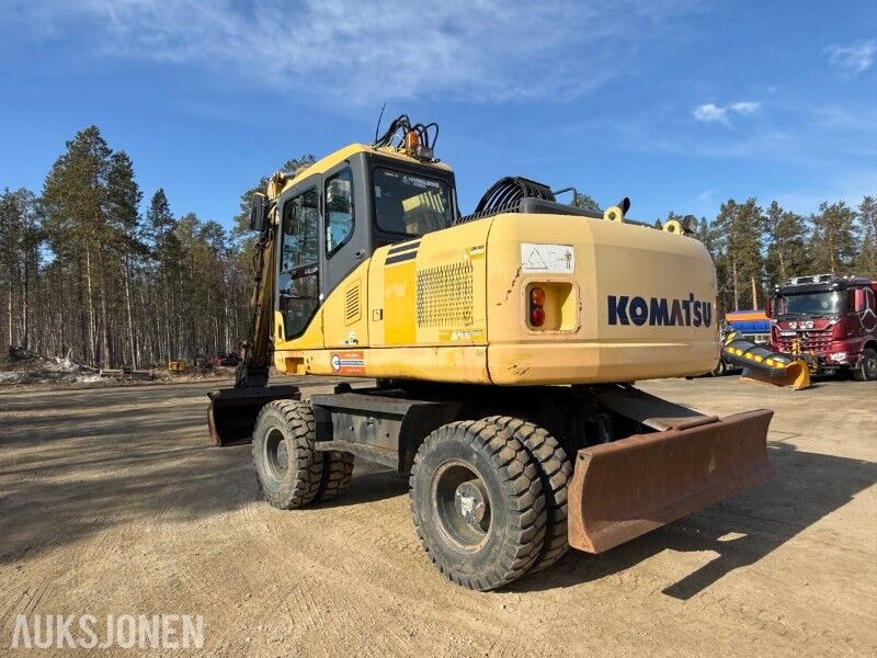 2005 Komatsu PW160ES-7K wheel excavator, rear three-quarter view