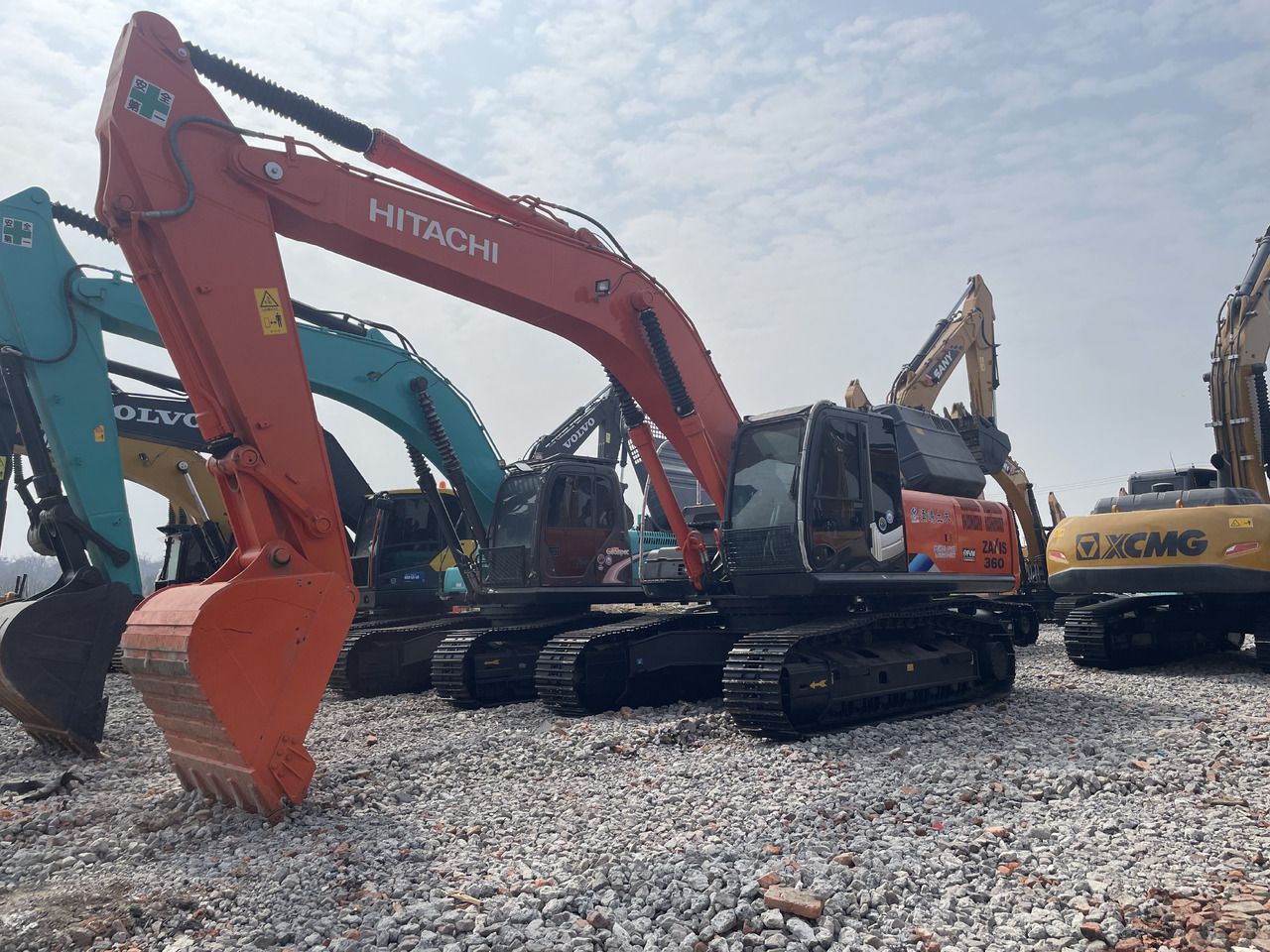 2023 Hitachi Zaxis 360 crawler excavator, side profile view 2023 Hitachi Zaxis 360 crawler excavator, side profile view