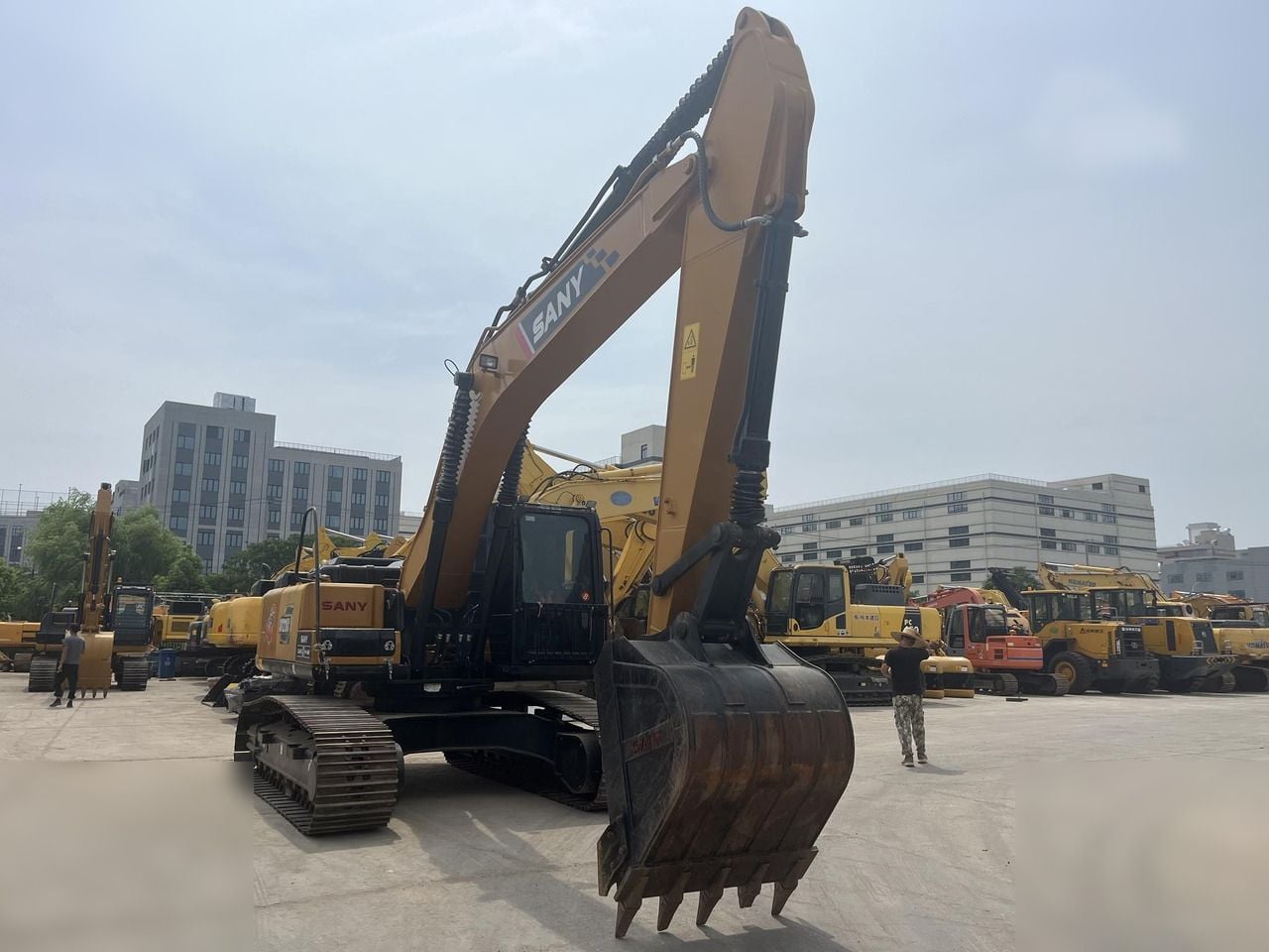 2022 Sany SY215C crawler excavator, front three-quarter view