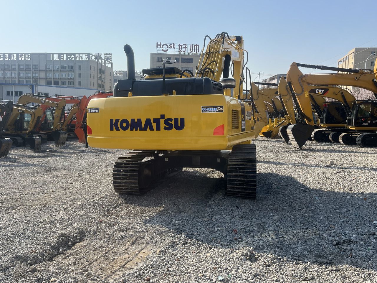 2022 Komatsu PC300-7 crawler excavator, rear view