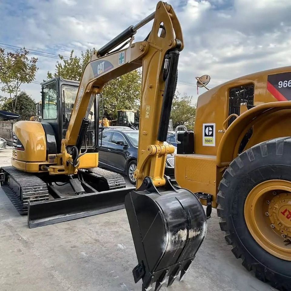 2020 Caterpillar 304CCR mini excavator, front three-quarter view