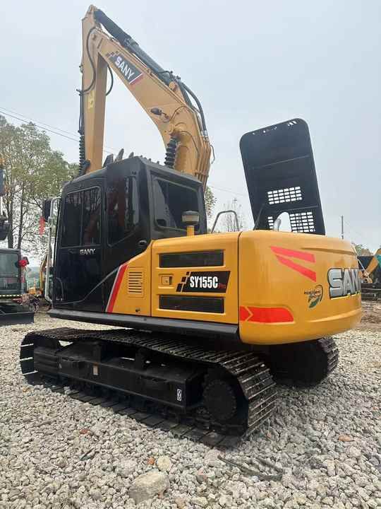 2015 Sany SY155C mini excavator, rear three-quarter view