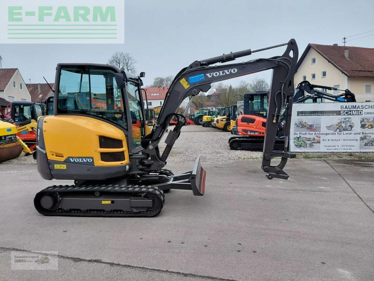 2017 Volvo EC35D mini excavator, side view