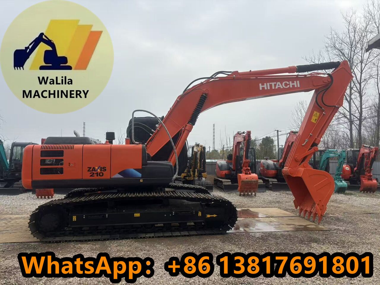 2024 Hitachi Zaxis 210 crawler excavator side view 2024 Hitachi Zaxis 210 crawler excavator side view