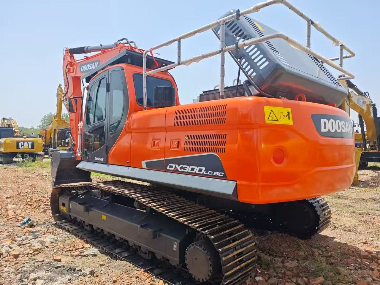 2020 Doosan DX300LC-9C crawler excavator, rear three-quarter view 2020 Doosan DX300LC-9C crawler excavator, rear three-quarter view