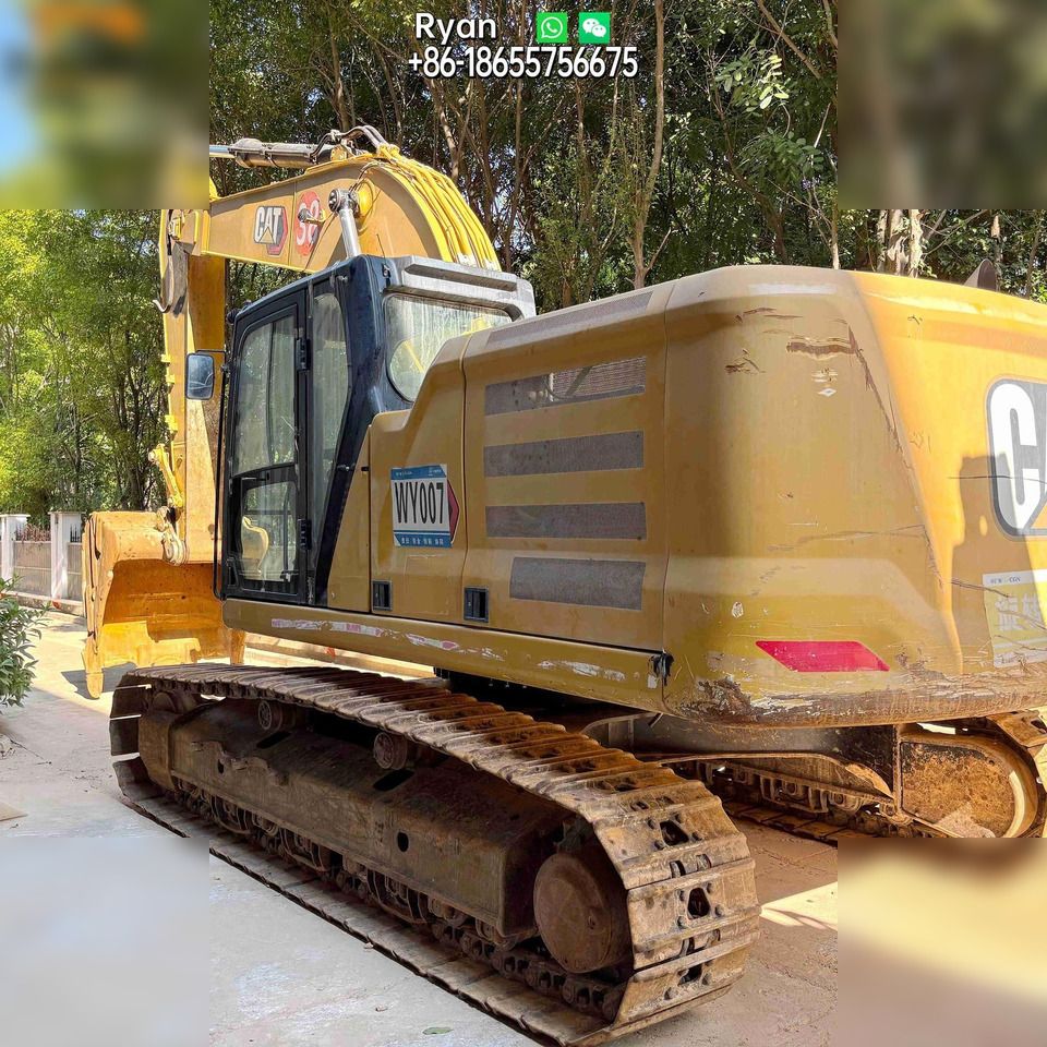 2022 Caterpillar 333 crawler excavator, rear three-quarter view 2022 Caterpillar 333 crawler excavator, rear three-quarter view