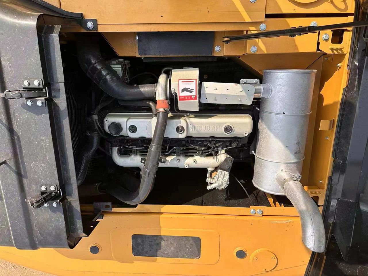 2018 Sany 215C crawler excavator engine compartment view