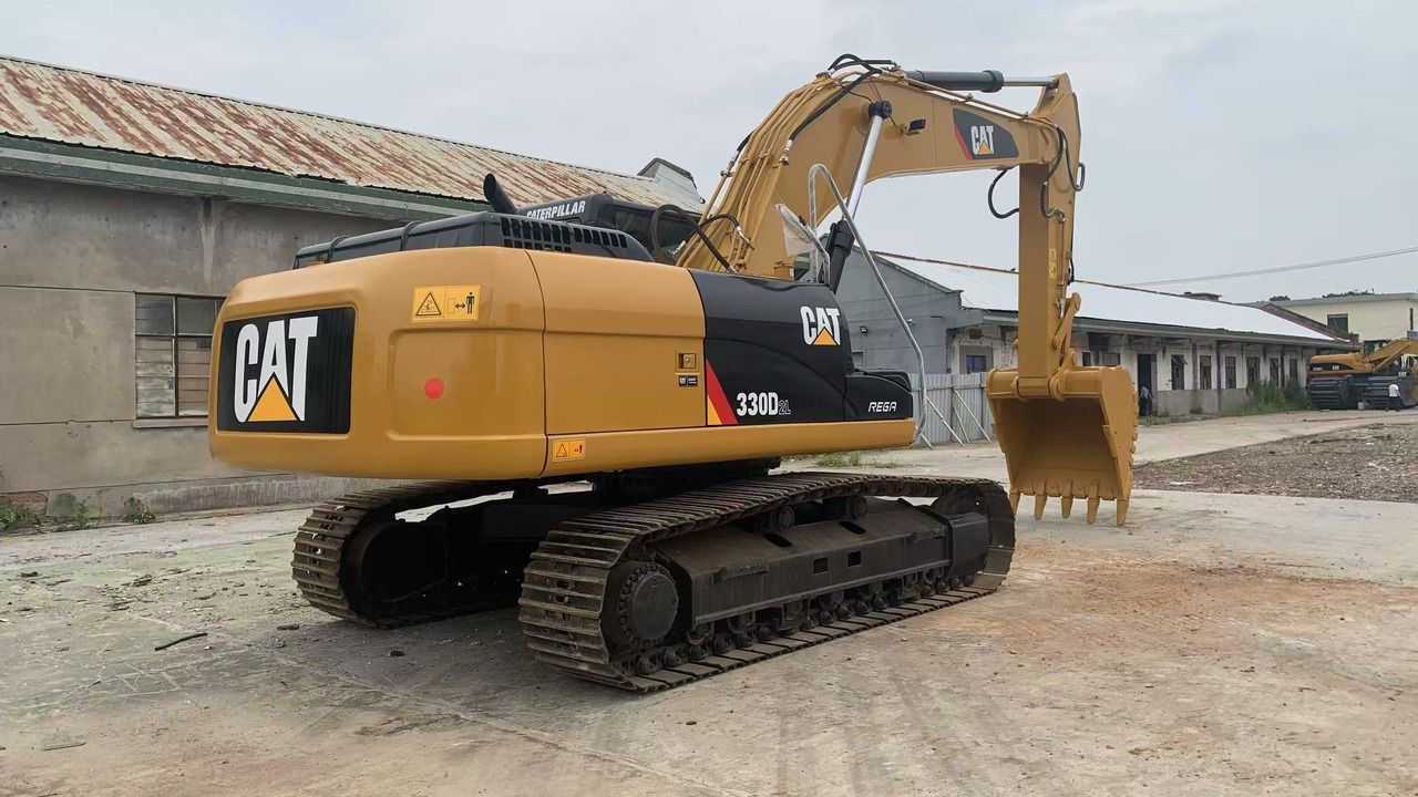 2023 Caterpillar 330D2L crawler excavator, rear three-quarter view 2023 Caterpillar 330D2L crawler excavator, rear three-quarter view