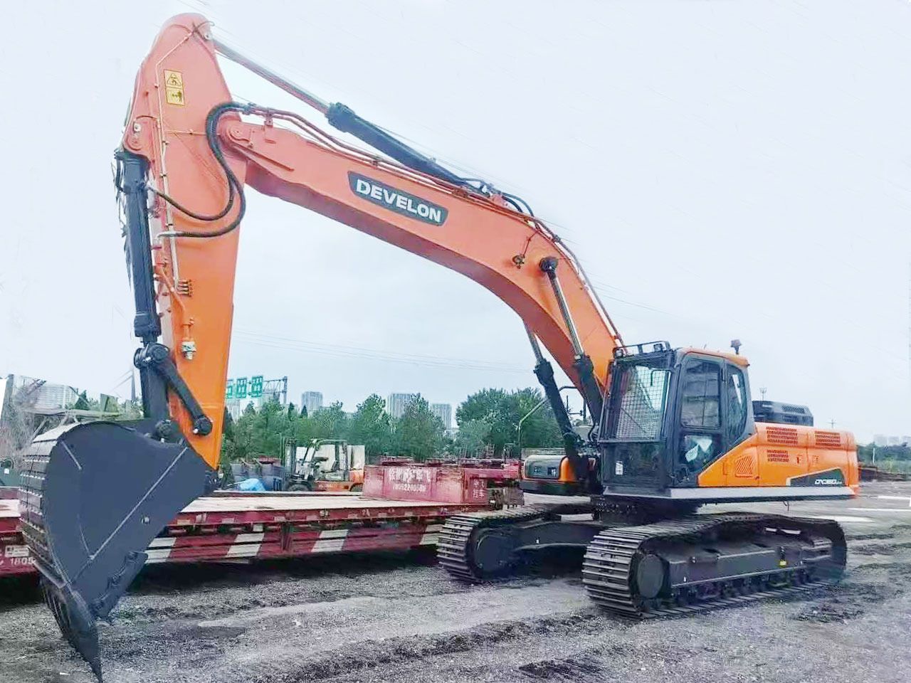 2026 Develon DX360LCA-7B crawler excavator, side view