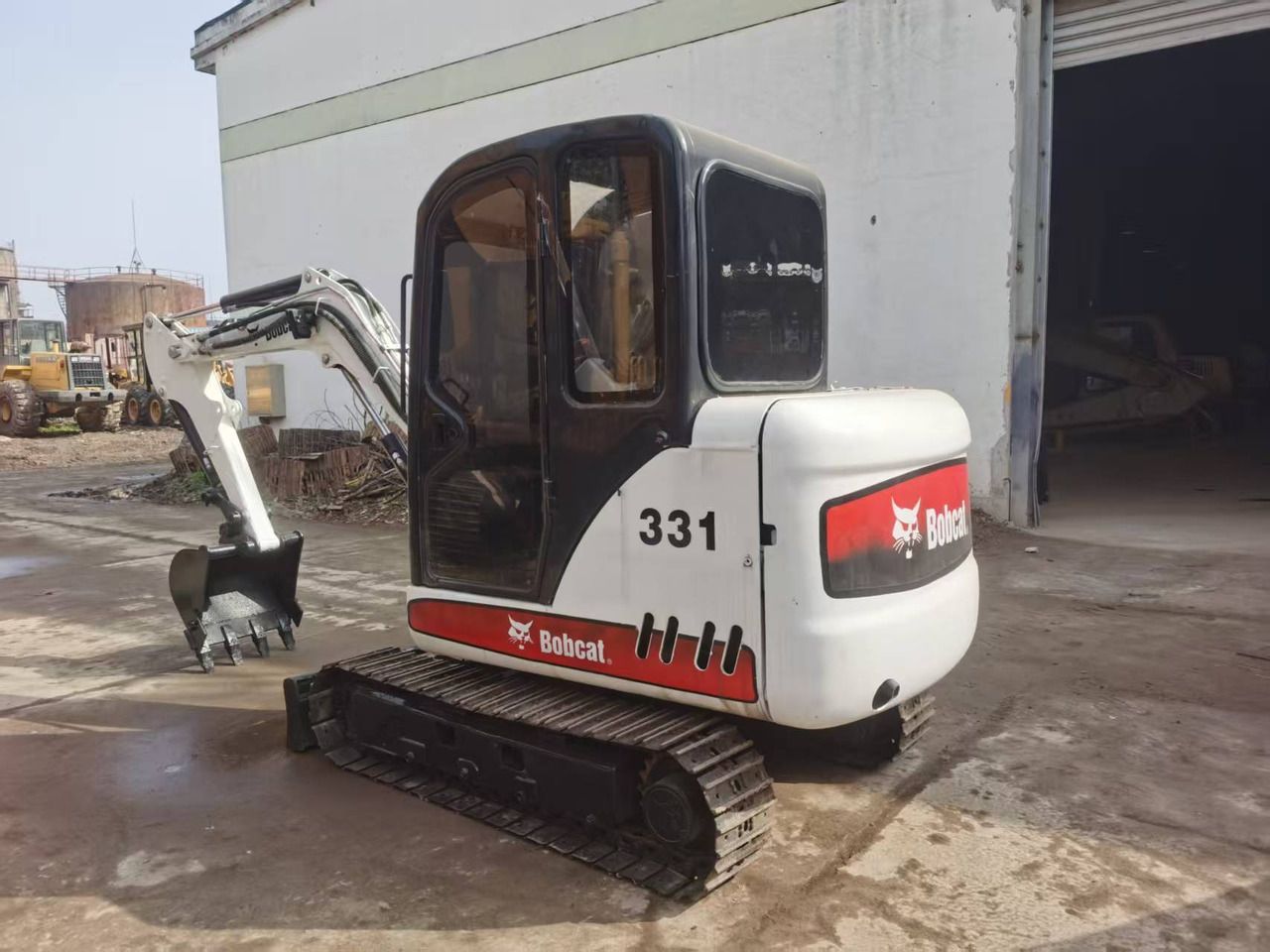 2018 Bobcat 331 mini excavator, rear three-quarter view 2018 Bobcat 331 mini excavator, rear three-quarter view