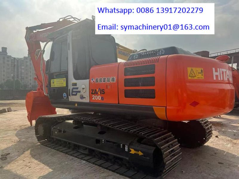 2023 Hitachi Zaxis 200 crawler excavator, rear three-quarter view 2023 Hitachi Zaxis 200 crawler excavator, rear three-quarter view