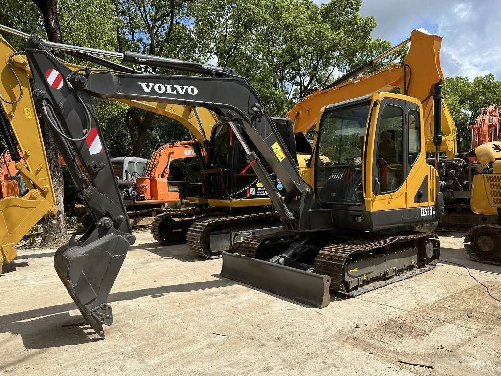 2023 Volvo EC55B mini excavator, front three-quarter view 2023 Volvo EC55B mini excavator, front three-quarter view