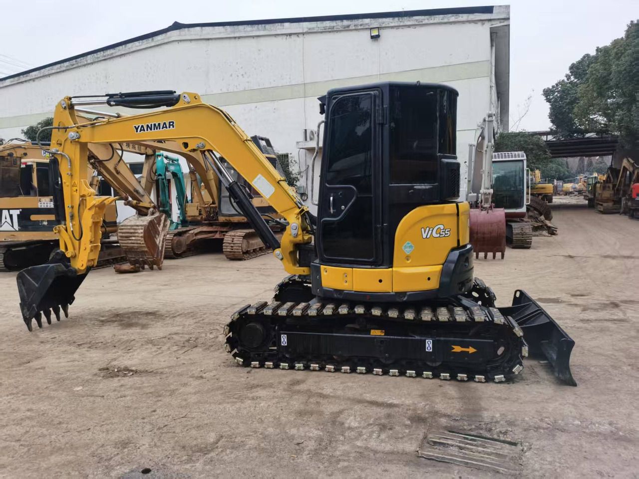 2022 Yanmar VIO55-6B mini excavator side view