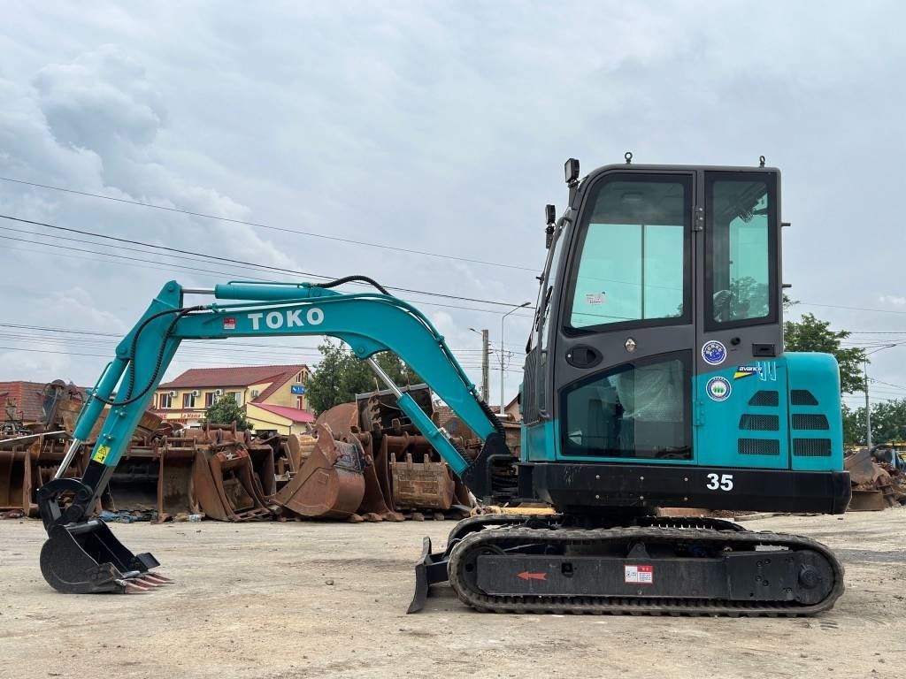 2022 Toko 35 mini excavator, side view 2022 Toko 35 mini excavator, side view