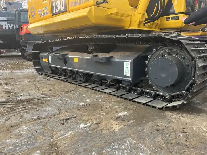 2019 Komatsu PC130 crawler excavator undercarriage view