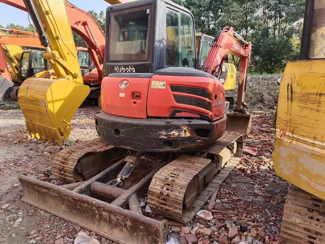 2017 Kubota KX155-5 mini excavator, rear view 2017 Kubota KX155-5 mini excavator, rear view