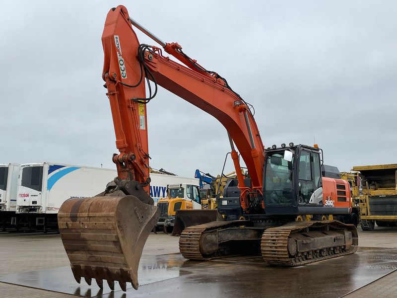 2018 Hitachi ZX300LC-6 crawler excavator, front three-quarter view 2018 Hitachi ZX300LC-6 crawler excavator, front three-quarter view