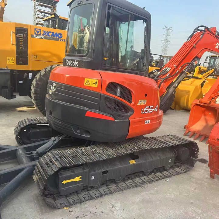 Kubota U55-4 mini excavator, rear three-quarter view Kubota U55-4 mini excavator, rear three-quarter view