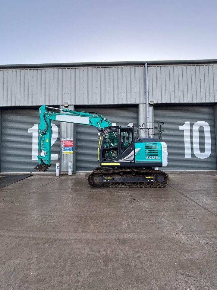 2022 Kobelco SK130LC-11 crawler excavator, side profile view 2022 Kobelco SK130LC-11 crawler excavator, side profile view