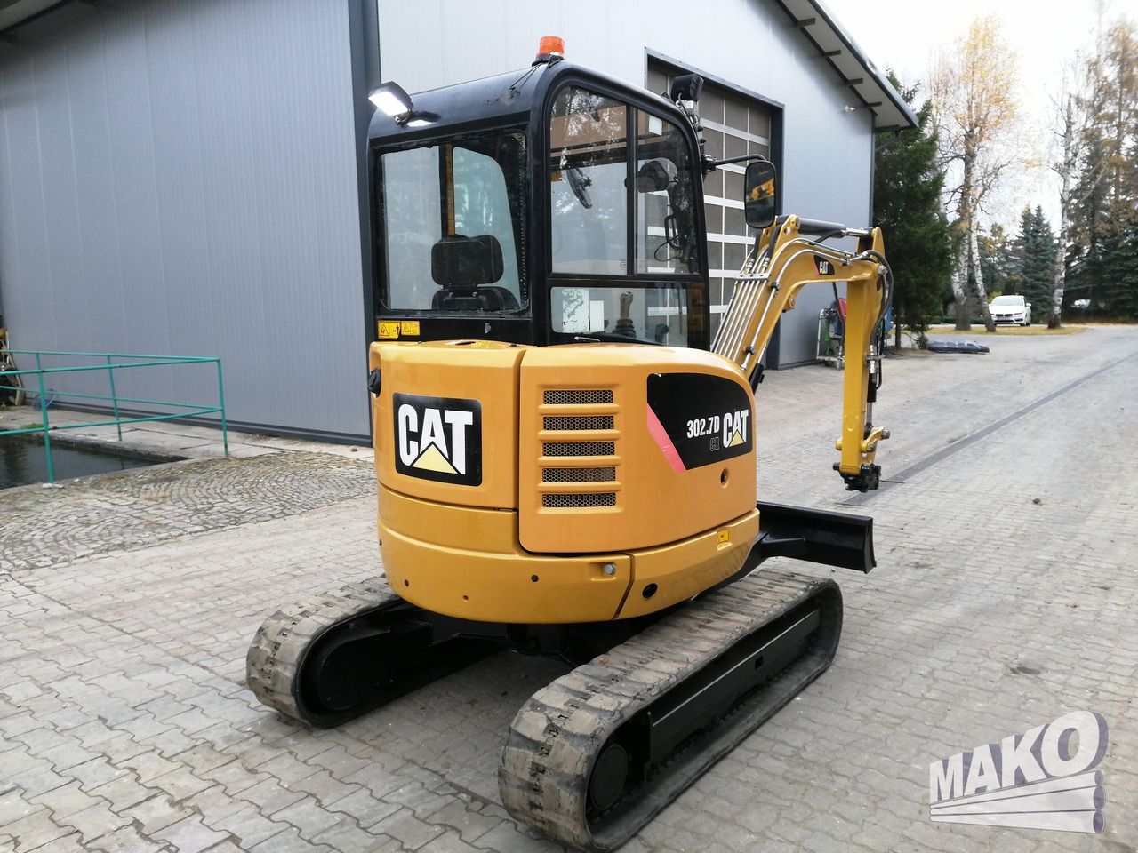2014 Caterpillar 302.7DCR crawler excavator, rear three-quarter view 2014 Caterpillar 302.7DCR crawler excavator, rear three-quarter view