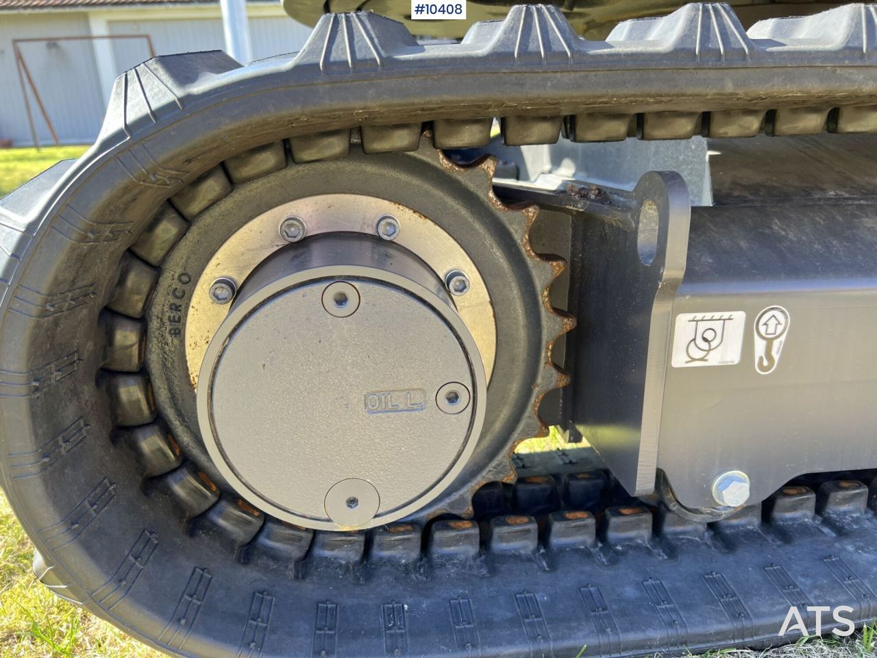 2025 Volvo ECR25D mini excavator track drive sprocket detail