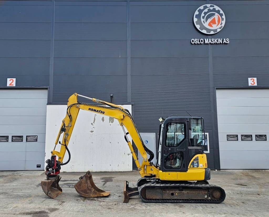 2014 Komatsu PC-55MR mini excavator, side view