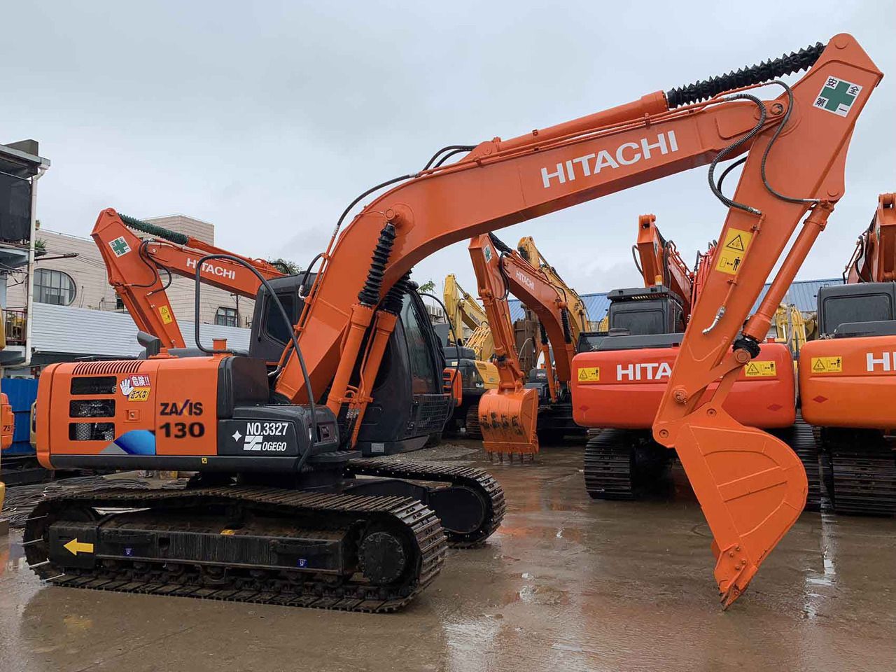 2021 Hitachi Zaxis 130 crawler excavator, side profile view 2021 Hitachi Zaxis 130 crawler excavator, side profile view