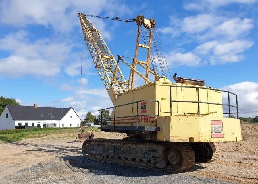 1999 Ruston-Bucyrus 51-60 dragline, rear three-quarter view