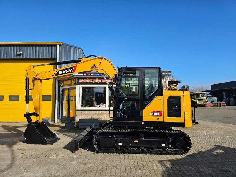 2025 Sany SY70C mini excavator, side profile view