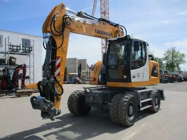 2023 Liebherr A916 Litronic wheel excavator, front three-quarter view