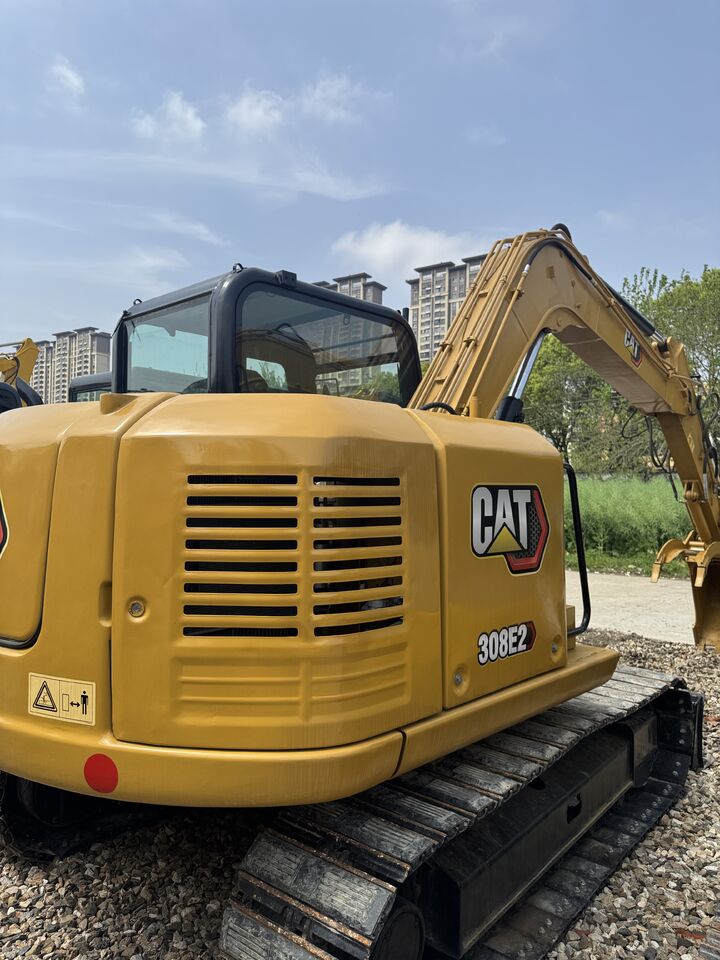 2024 Caterpillar 308E2 mini excavator rear three-quarter view