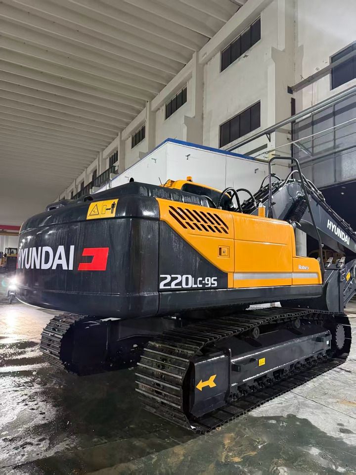 2023 Hyundai 220LC-95 crawler excavator, rear three-quarter view