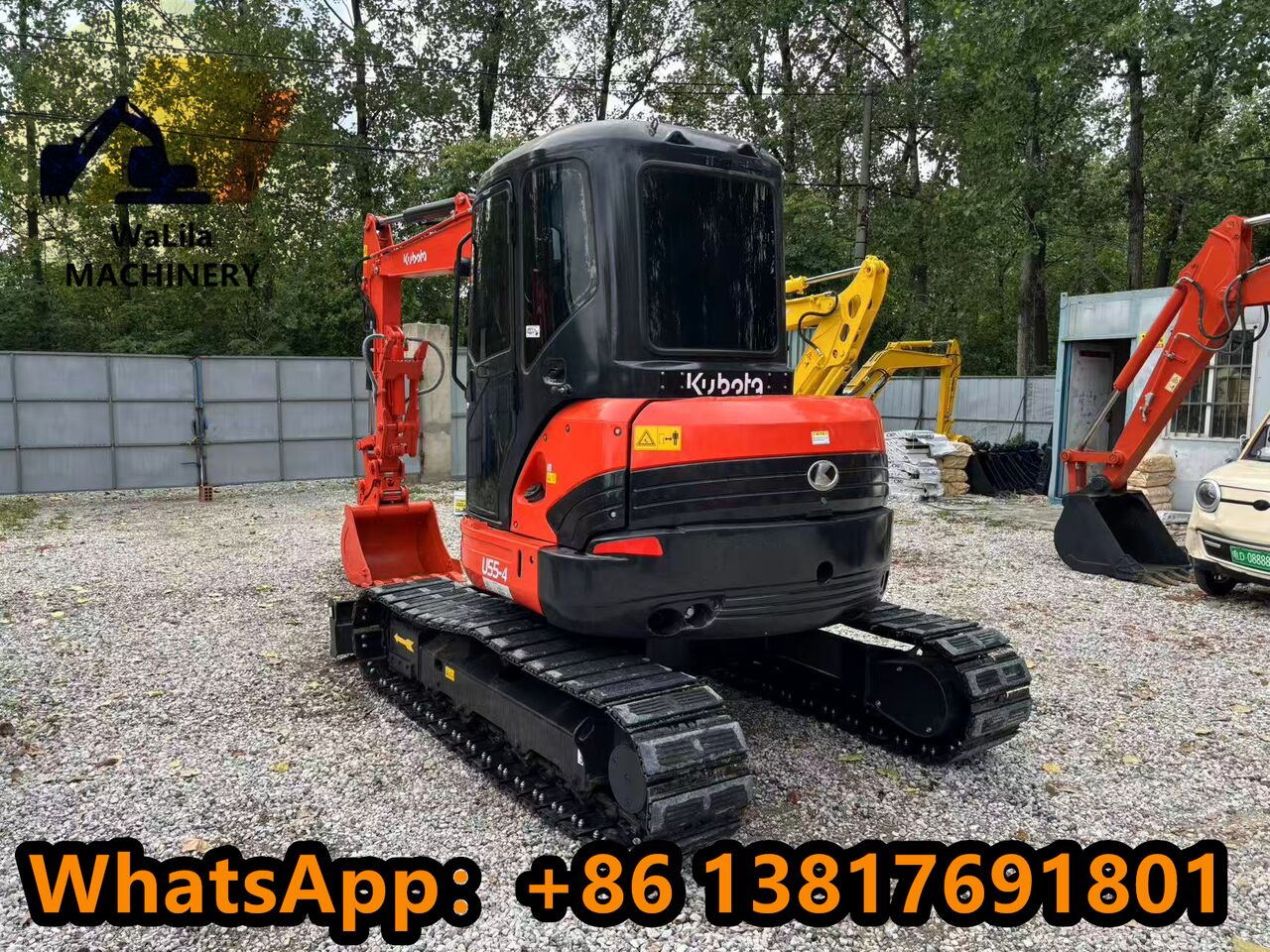 2024 Kubota U55-4 mini excavator, front three-quarter view 2024 Kubota U55-4 mini excavator, front three-quarter view