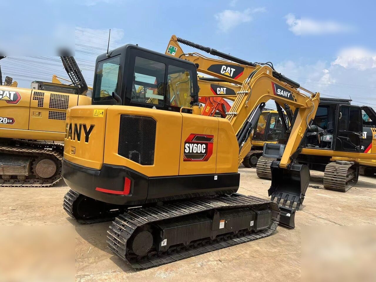 2024 Sany SY60C crawler excavator, rear three-quarter view 2024 Sany SY60C crawler excavator, rear three-quarter view