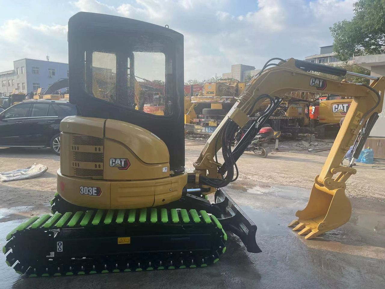 2020 Caterpillar 303E mini excavator, side profile view 2020 Caterpillar 303E mini excavator, side profile view